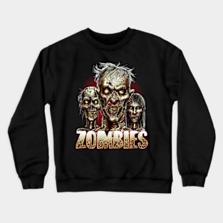 Spooky Zombies Halloween Crewneck Sweatshirt